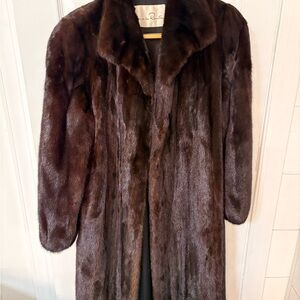 Oscar de la Renta Dark Brown Fur Coat